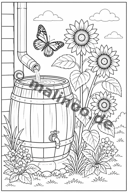 Schmetterlinge Malbuch 50 Ausmalbilder gedruckt+lose – Vorschaubild 9