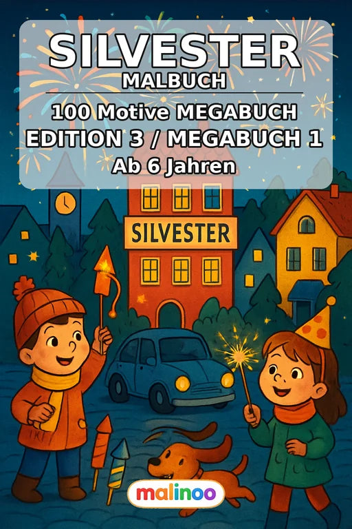 Silvester Malbuch 100 Ausmalbilder PDF Download – Cover