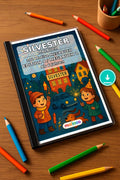 Silvester Malbuch 100 Ausmalbilder PDF Download – Mockup-Ansicht