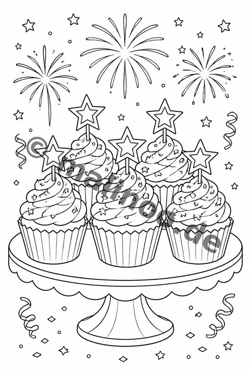 Silvester Malbuch 100 Ausmalbilder PDF Download – Vorschaubild 5