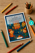 Silvester Malbuch 20 Ausmalbilder PDF Download – Mockup-Ansicht