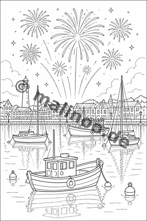 Silvester Malbuch 20 Ausmalbilder PDF Download – Vorschaubild 4