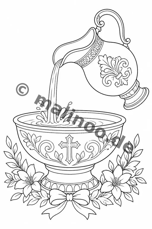 Taufe Malbuch 100 Ausmalbilder gedruckt+gebunden – Vorschaubild 2