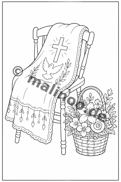 Taufe Malbuch 20 Ausmalbilder PDF Download – Vorschaubild 4
