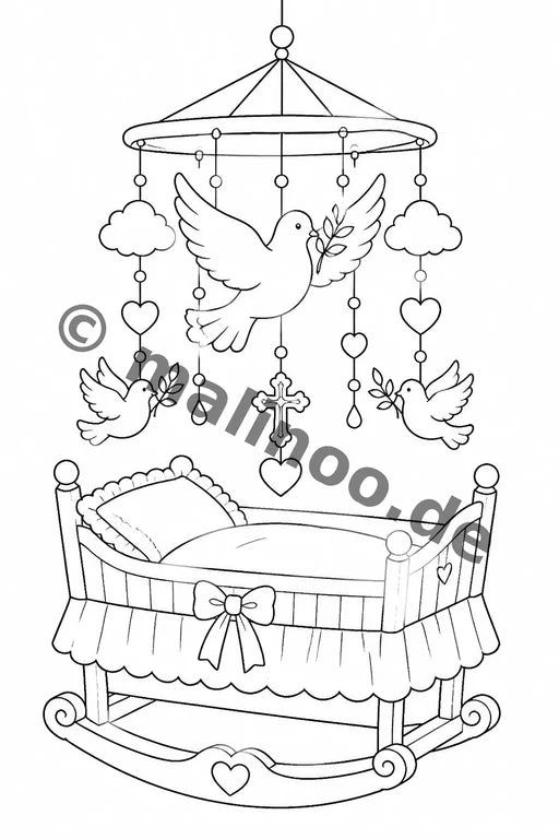 Taufe Malbuch 20 Ausmalbilder gedruckt+gebunden – Vorschaubild 10