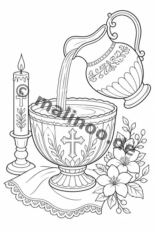 Taufe Malbuch 50 Ausmalbilder PDF Download – Vorschaubild 2