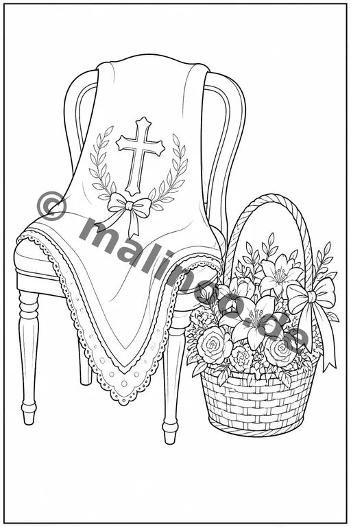 Taufe Malbuch 50 Ausmalbilder gedruckt+gebunden – Vorschaubild 4