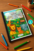 Tiere Malbuch 100 Ausmalbilder PDF Download – Mockup-Ansicht