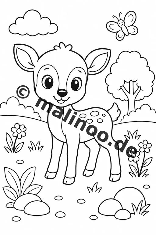 Tiere Malbuch 100 Ausmalbilder gedruckt, ungebunden – Vorschaubild 1