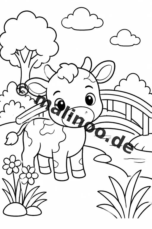 Tiere Malbuch 100 Ausmalbilder gedruckt, ungebunden – Vorschaubild 5
