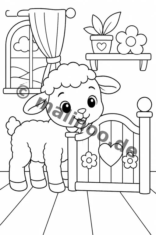Tiere Malbuch 100 Ausmalbilder gedruckt+lose – Vorschaubild 6