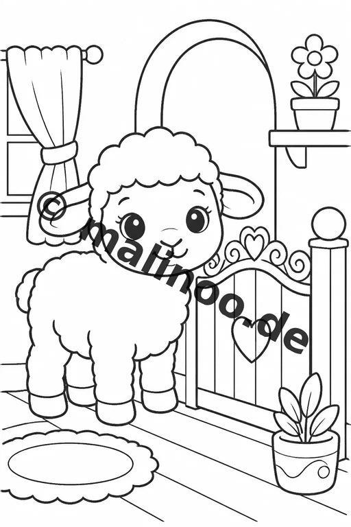 Tiere Malbuch 100 Ausmalbilder gedruckt, ungebunden – Vorschaubild 9