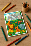 Tiere Malbuch 20 Ausmalbilder gedruckt+gebunden – Mockup-Ansicht