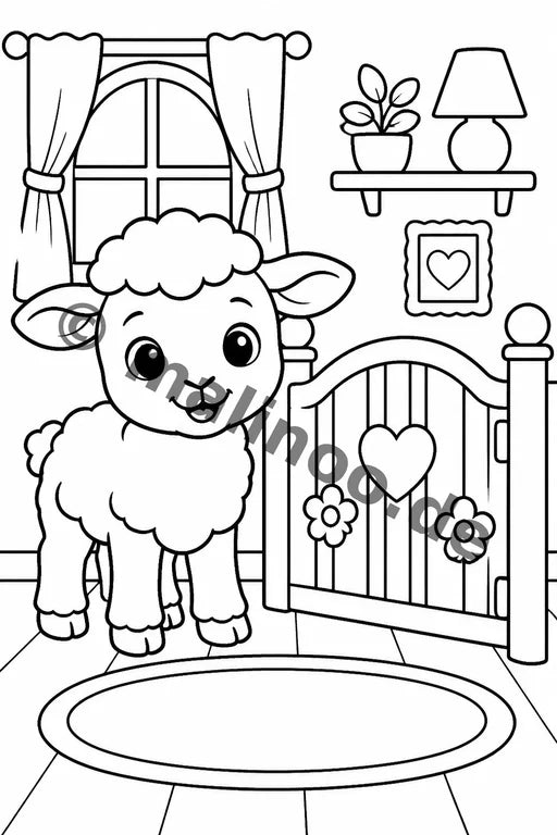 Tiere Malbuch 20 Ausmalbilder gedruckt+gebunden – Vorschaubild 6