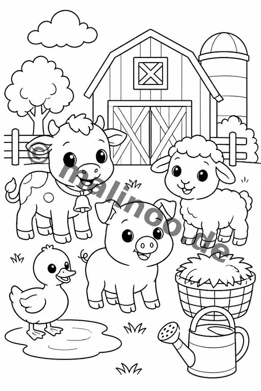 Tiere Malbuch 20 Ausmalbilder gedruckt+gebunden – Vorschaubild 7