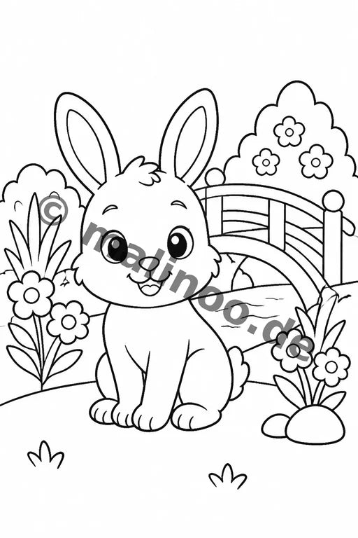 Tiere Malbuch 20 Ausmalbilder gedruckt+gebunden – Vorschaubild 9