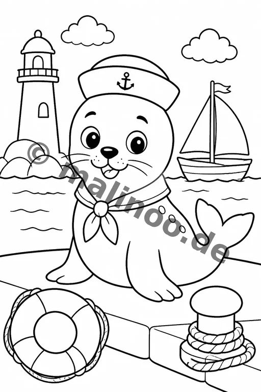 Tiere Malbuch 20 Ausmalbilder gedruckt+lose – Vorschaubild 10