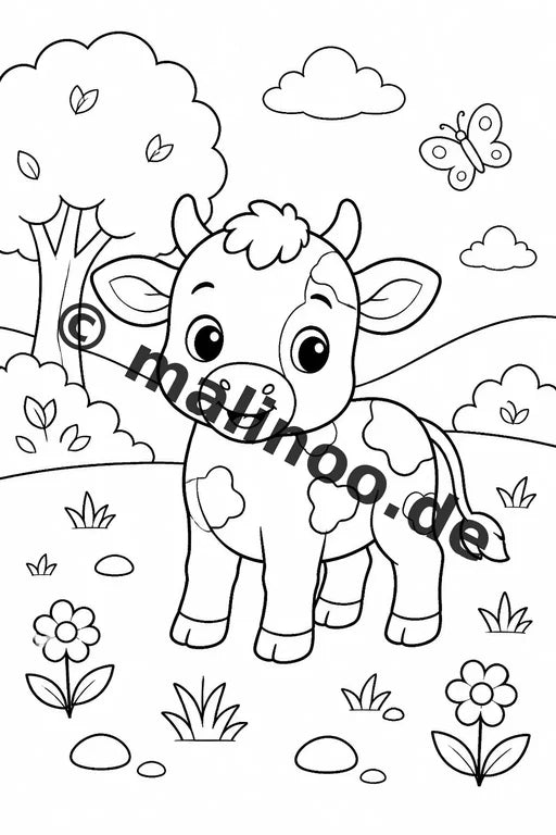 Tiere Malbuch 20 Ausmalbilder gedruckt, ungebunden – Vorschaubild 1