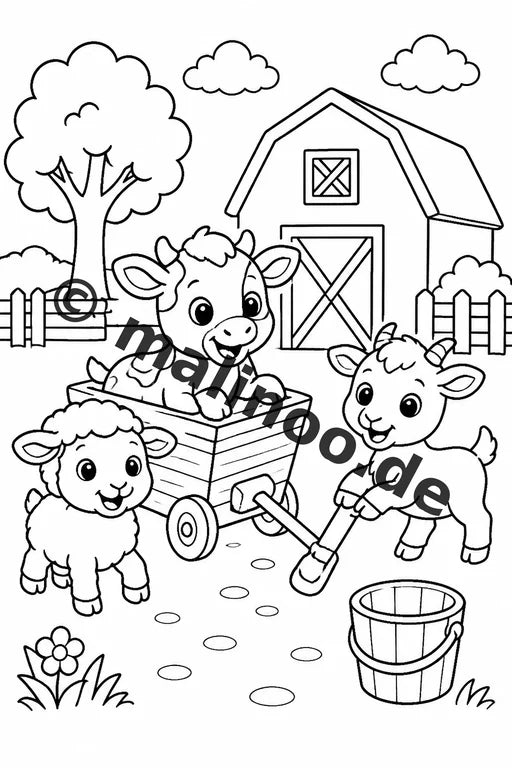 Tiere Malbuch 20 Ausmalbilder gedruckt, ungebunden – Vorschaubild 4