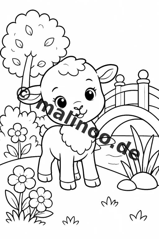 Tiere Malbuch 20 Ausmalbilder gedruckt, ungebunden – Vorschaubild 5
