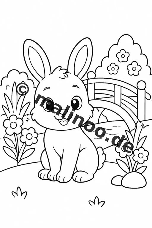 Tiere Malbuch 20 Ausmalbilder gedruckt, ungebunden – Vorschaubild 5