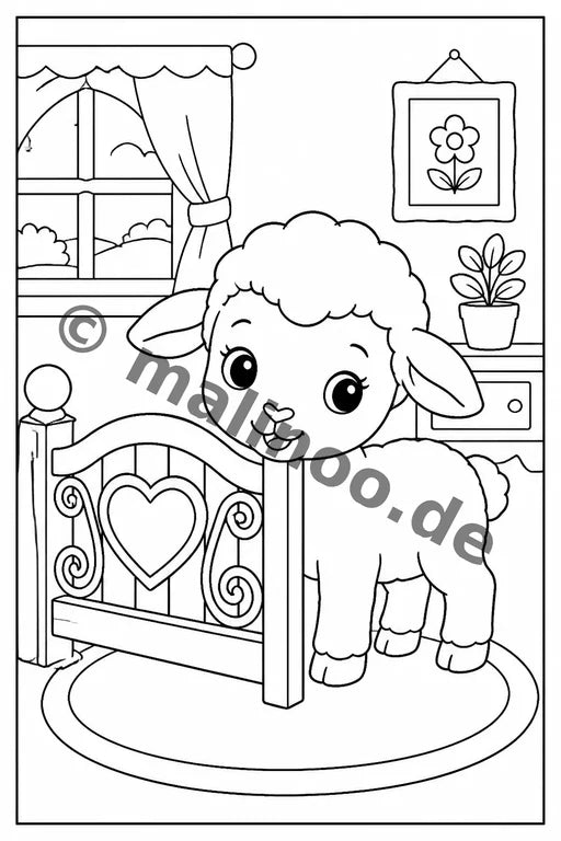 Tiere Malbuch 20 Ausmalbilder gedruckt+lose – Vorschaubild 6
