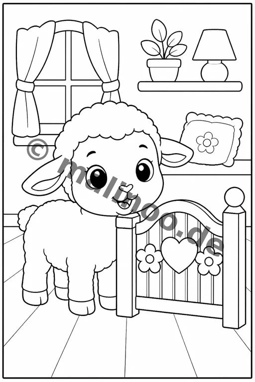 Tiere Malbuch 20 Ausmalbilder gedruckt+lose – Vorschaubild 6
