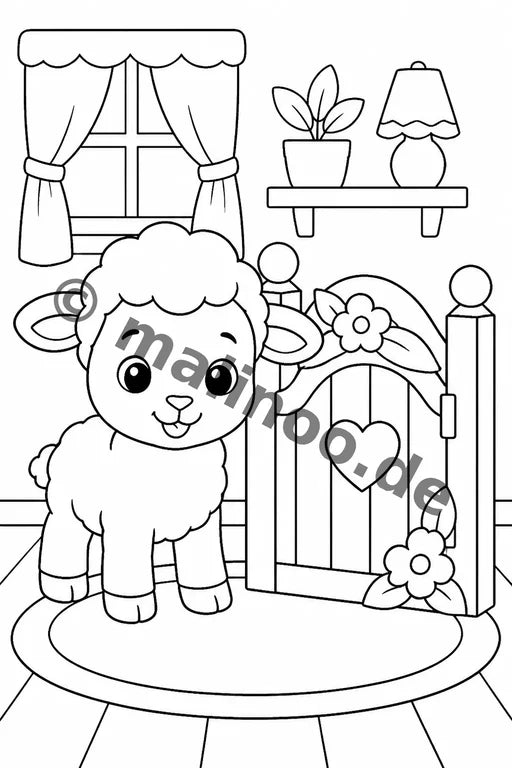 Tiere Malbuch 20 Ausmalbilder gedruckt+lose – Vorschaubild 6