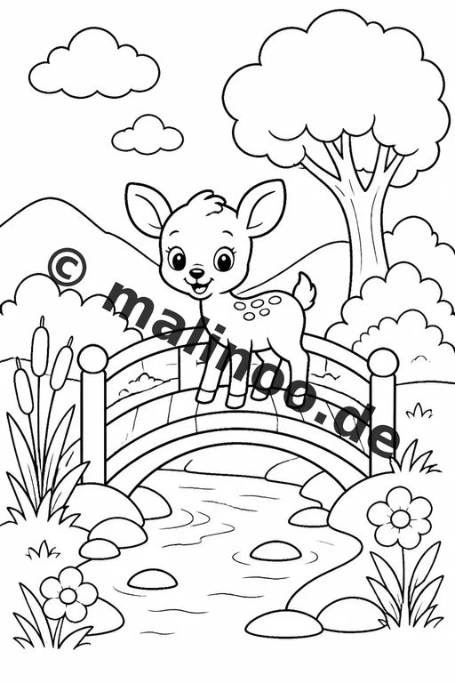 Tiere Malbuch 20 Ausmalbilder gedruckt, ungebunden – Vorschaubild 8