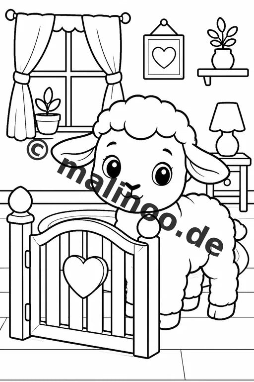 Tiere Malbuch 20 Ausmalbilder gedruckt, ungebunden – Vorschaubild 9