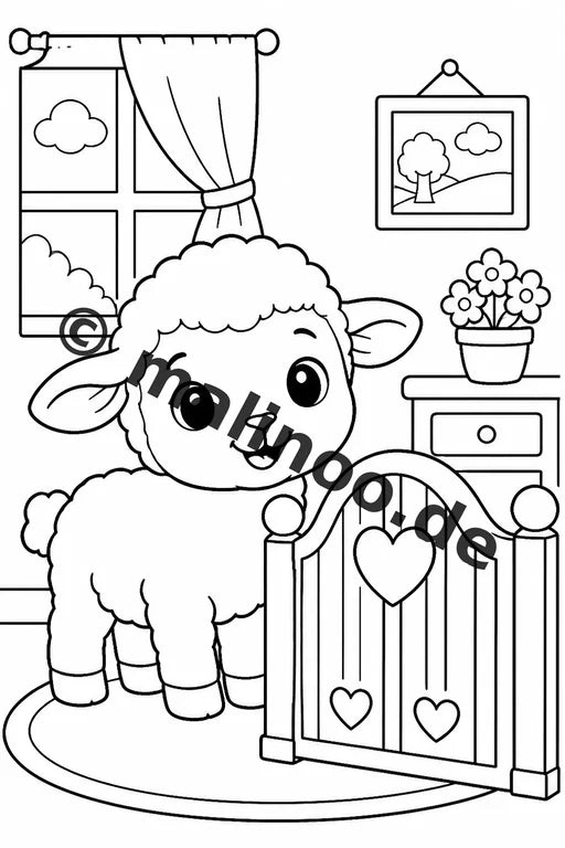 Tiere Malbuch 20 Ausmalbilder gedruckt, ungebunden – Vorschaubild 9