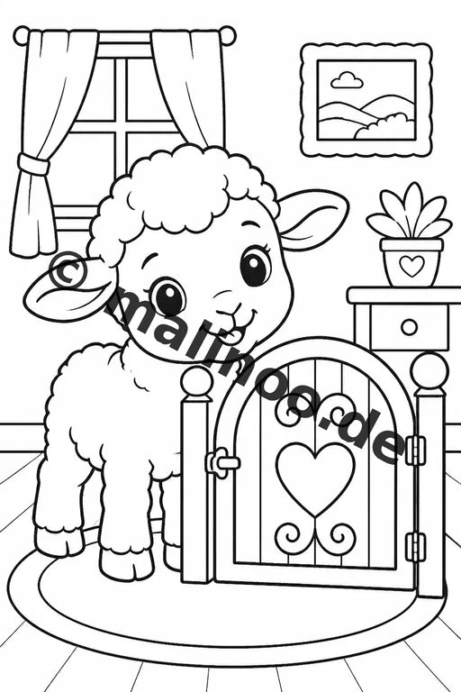 Tiere Malbuch 20 Ausmalbilder gedruckt, ungebunden – Vorschaubild 9