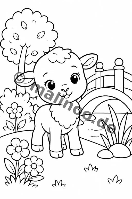 Tiere Malbuch 20 Ausmalbilder gedruckt+lose – Vorschaubild 9