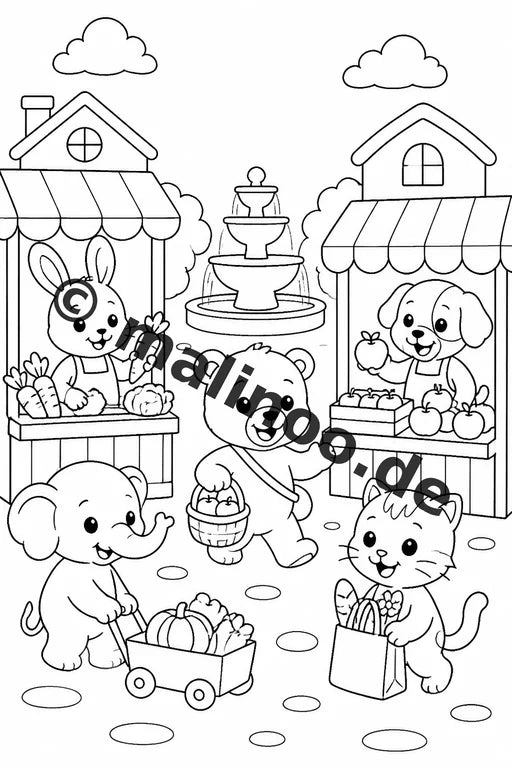 Tiere Malbuch 50 Ausmalbilder gedruckt, ungebunden – Vorschaubild 10