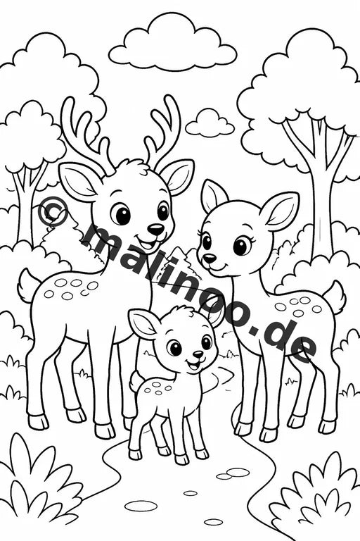 Tiere Malbuch 50 Ausmalbilder gedruckt, ungebunden – Vorschaubild 2