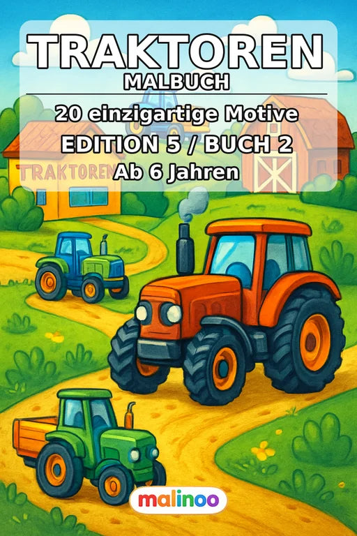 Traktoren Malbuch 20 Ausmalbilder PDF Download – Cover