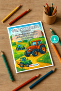 Traktoren Malbuch 20 Ausmalbilder PDF Download – Mockup-Ansicht