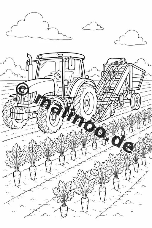 Traktoren Malbuch 20 Ausmalbilder gedruckt, ungebunden – Vorschaubild 6