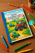 Traktoren Malbuch 50 Ausmalbilder PDF Download – Mockup-Ansicht