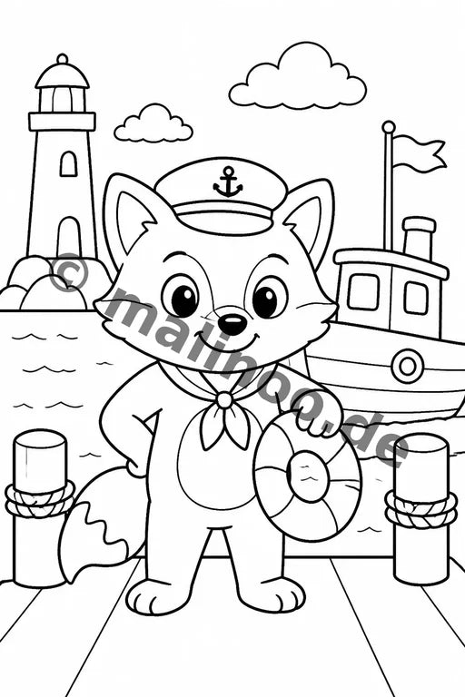 Waldtiere Malbuch 100 Ausmalbilder gedruckt+lose – Vorschaubild 10