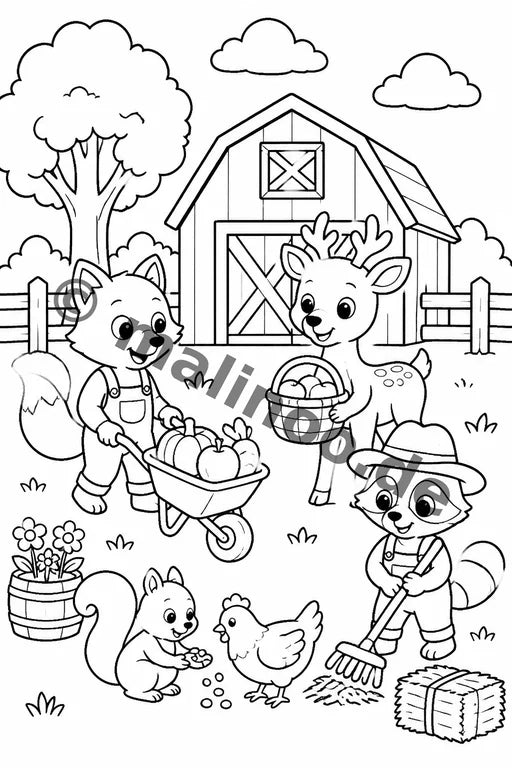 Waldtiere Malbuch 20 Ausmalbilder gedruckt+lose – Vorschaubild 7