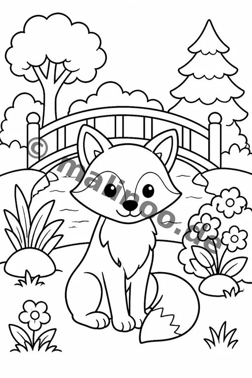 Waldtiere Malbuch 20 Ausmalbilder gedruckt+lose – Vorschaubild 9