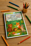 Waldtiere Malbuch 50 Ausmalbilder gedruckt und gebunden – Mockup-Ansicht