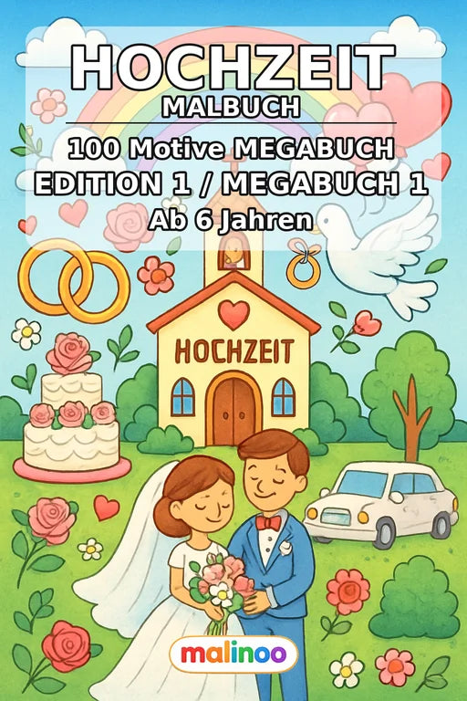 Wedding Coloring Book 100 Coloring Pages PDF Download – Cover