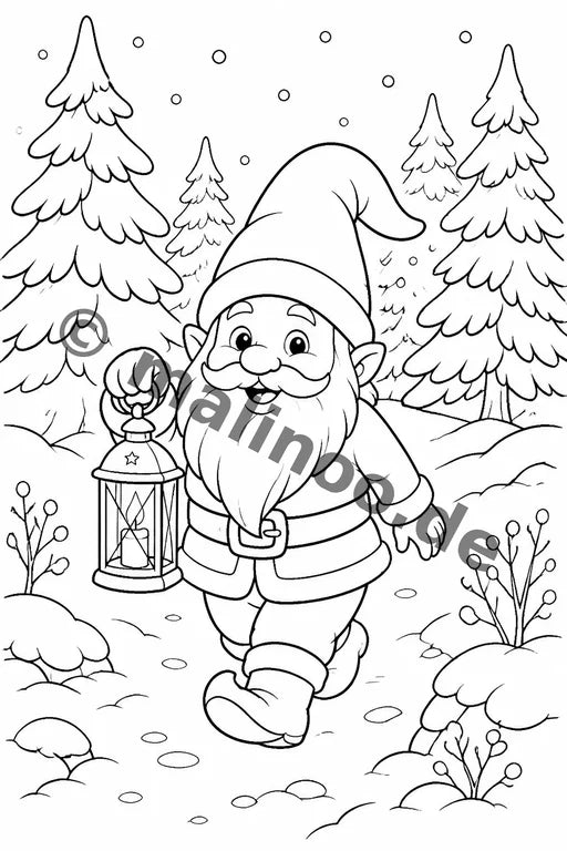 Wichtel Malbuch 20 Ausmalbilder PDF Download – Vorschaubild 1