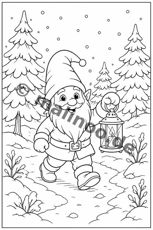 Wichtel Malbuch 20 Ausmalbilder PDF Download – Vorschaubild 1