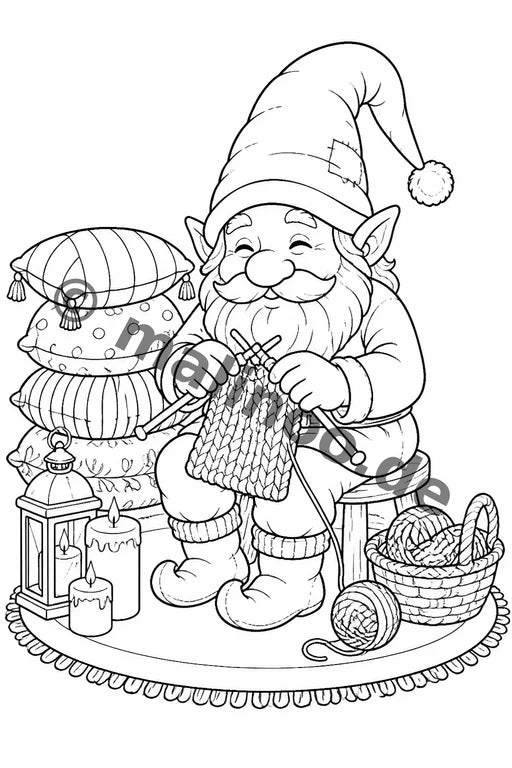 Wichtel Malbuch 20 Ausmalbilder PDF Download – Vorschaubild 3