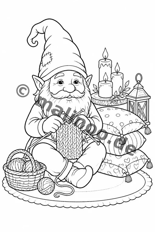 Wichtel Malbuch 20 Ausmalbilder PDF Download – Vorschaubild 3