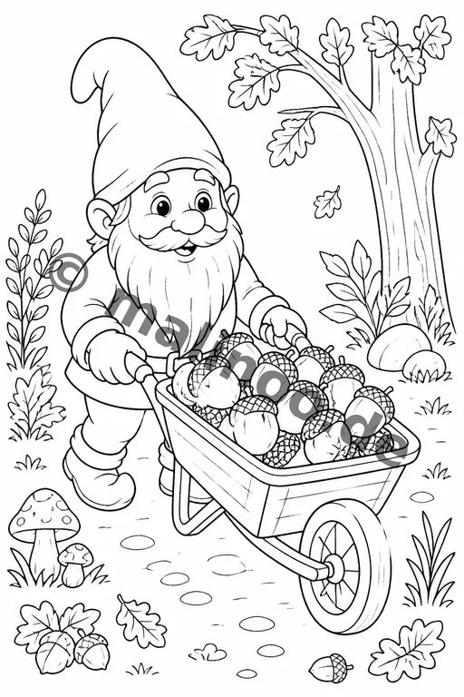 Wichtel Malbuch 20 Ausmalbilder PDF Download – Vorschaubild 4