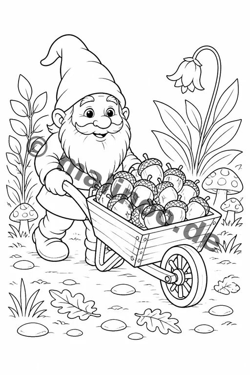 Wichtel Malbuch 20 Ausmalbilder PDF Download – Vorschaubild 4